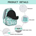thumbnail image 4 of Green Hedgehog Backpack for School,Cute School Bag,Schoolbag with Adjustable Shoulder Straps & Padded Back,15.3"x11"x7.1".﻿, 4 of 6