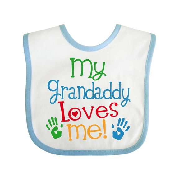 Inktastic My Grandaddy Loves Me Boys or Girls Baby Bib