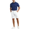 thumbnail image 2 of INSPIRE CHIC Mens Dress Shorts Flat Front Lightweight Summer Business Formal Shorts with Pocket 28 White, 2 of 5