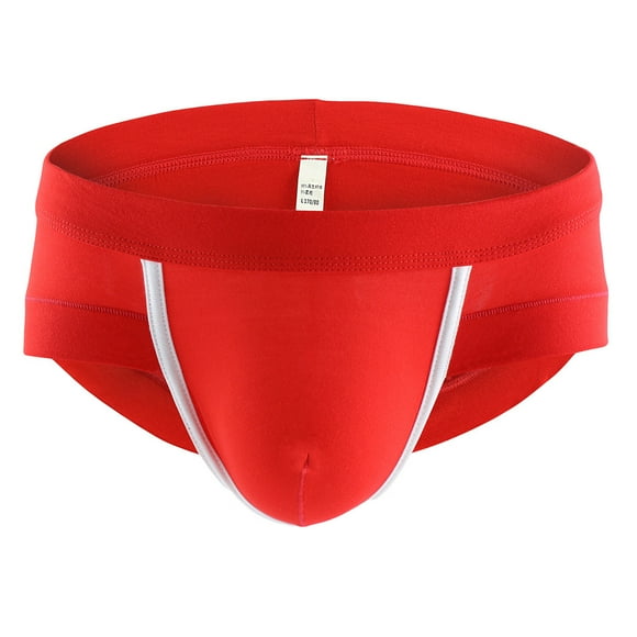 MSJUHEG Mens Underwear Boxers For Men Mens Sexy Cotton Boxer Briefs Shorts Soft Underwear Bulge Pouch Underpants Mens Underwear Boxer Briefs Red M