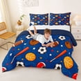 thumbnail image 3 of Erosebridal American Football Games Full Size Comforter Sets,Boy Basketball Sport Colorful Stars Kids Bedding Sets,Reversible Navy 3 Pieces, 3 of 7