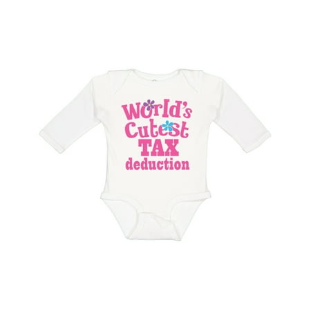 

Inktastic Tax Deduction Worlds Cutest Girls Gift Baby Girl Long Sleeve Bodysuit