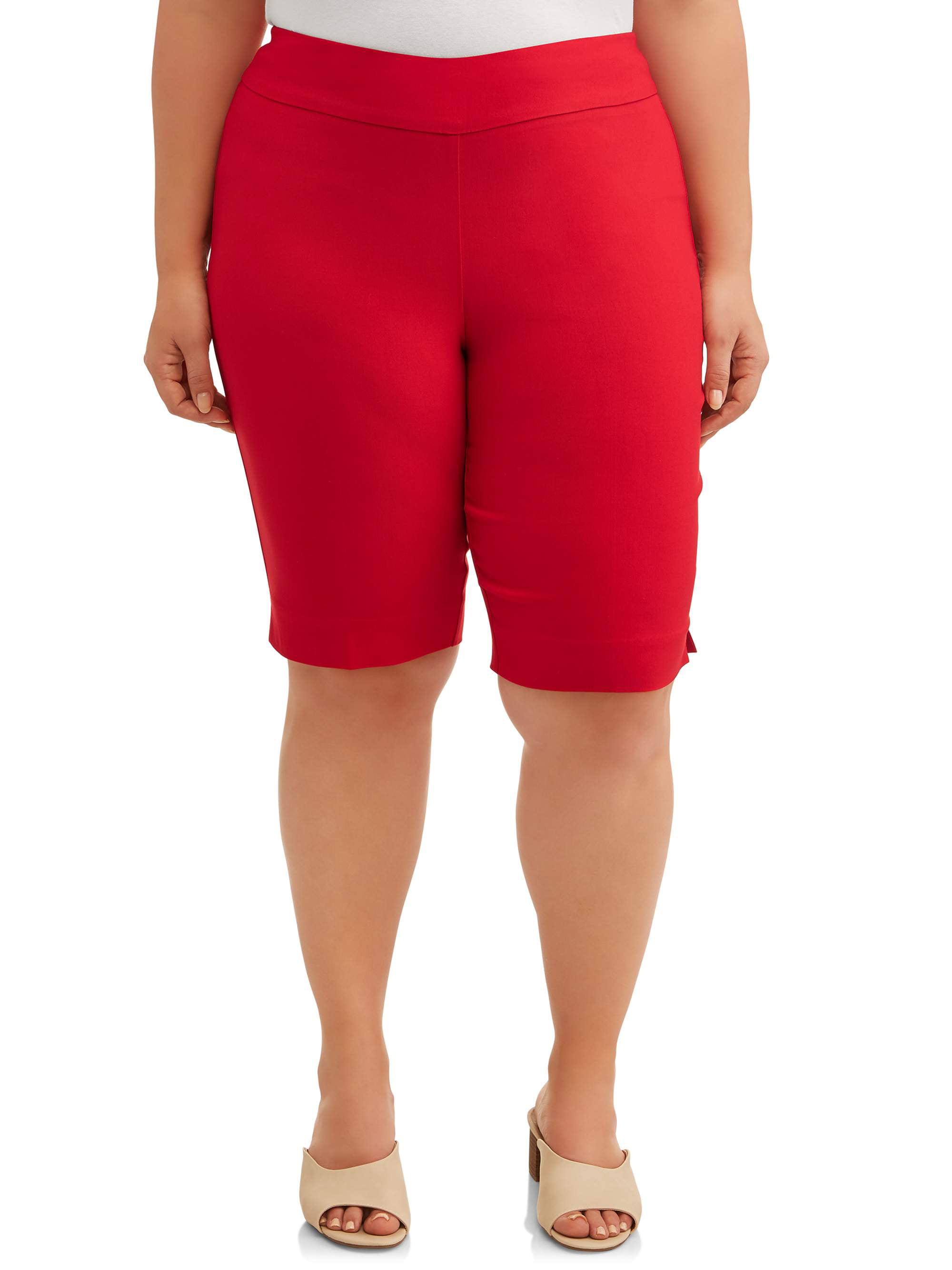 Women's Plus Size Stretch Woven Short - Walmart.com