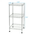 thumbnail image 4 of Qiushi 3 Tier Storage Racks Shelving, Heavy Steel Pantry Shelves, Adjustable Wire Shelving Rack, Suitable for Garage, Kitchen, Bathroom, Office, 12" W x 12" D x 24" H, Silver, 4 of 6