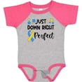 thumbnail image 3 of Inktastic Just Down Right Perfect Down Syndrome Awareness Ribbon Boys or Girls Baby Bodysuit, 3 of 5