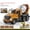 B, variant on Friction Powered Construction Toy Trucks featuring Lights & Sounds Push and Go Engineering Vehicle Series