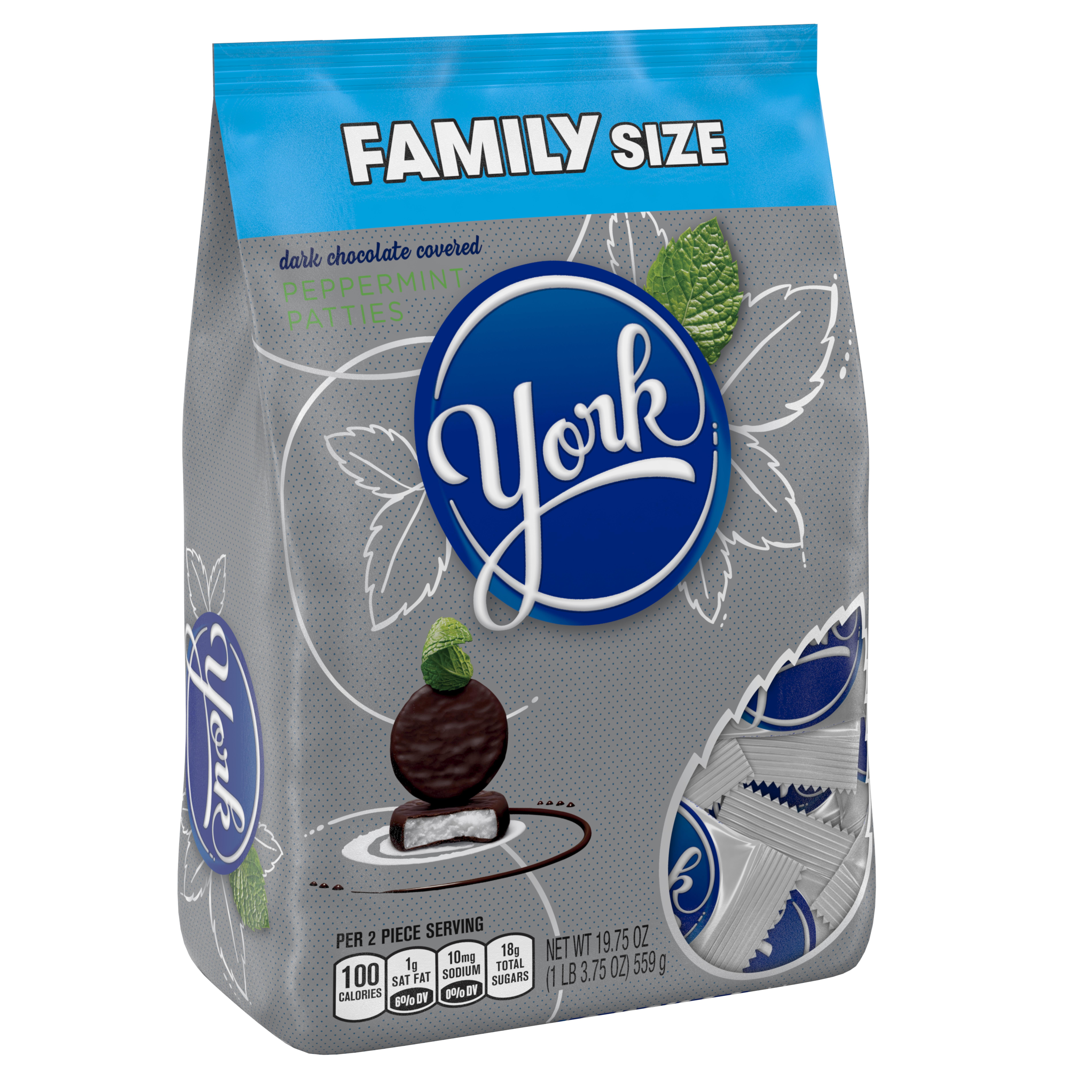 York Dark Chocolate Peppermint Patties Family Size, 19.75 Oz.