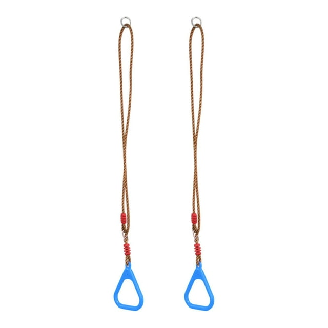 Anillos de gimnasia para niños, equipo portátil de entrenamiento de fuerza para entrenamiento físico Azul
