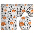 thumbnail image 1 of Juego de alfombras de baño ABPHQTO Calabaza de fiesta de Halloween 3 piezas, 1 of 2