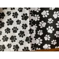 thumbnail image 3 of Lilly Craft Black Paw Print on White Poly Cotton Fabric 58-60" Wide and Sold by the Yard, 3 of 3