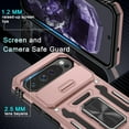 thumbnail image 4 of KOMI Case for Google Pixel 9/9 Pro with Slide Camera Cover+Screen Protector(1 Pack), Rotated Ring Kickstand Military Grade Shockproof Protective Cover-Rose Gold, 4 of 5