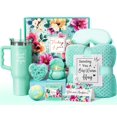thumbnail image 1 of Cesta de regalo Qinline Ocean Relaxing Spa con manta, vaso de 1,2 litros, 1 of 9
