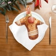 thumbnail image 2 of Napkin Satin Napkin 20*20 Inchx1 Kitchen Towel Dinner Plate Towel Decorative Towel Napkin Tea Towel Suitable For Kitchen Table Christmas Gingerbread Man Cartoon, 2 of 8
