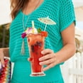 thumbnail image 6 of yillto Womens Crochet Dress Swimwear Short Sleeve V Neck Bathing Suit Beach Dress Swim Knit Cover Ups, 6 of 7