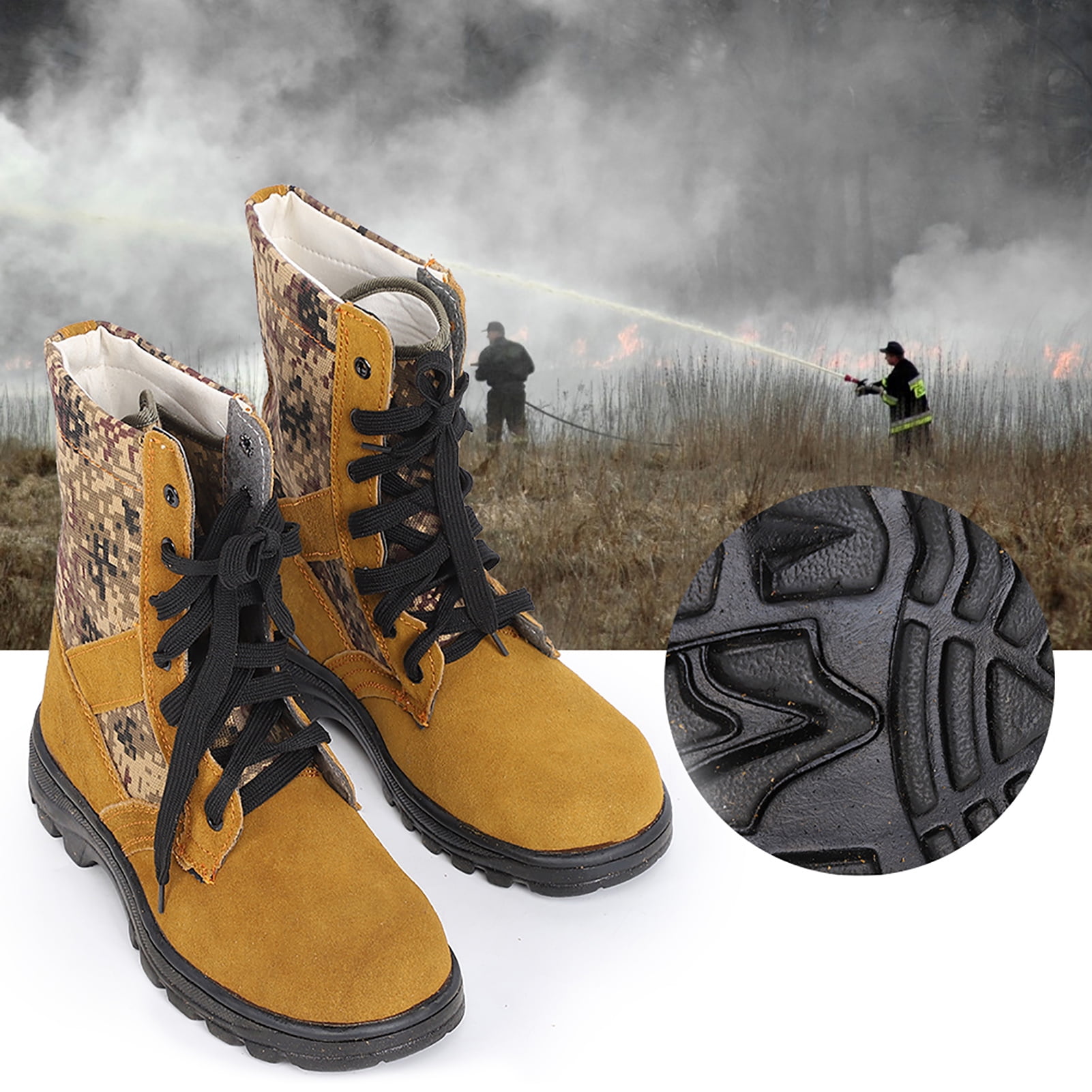 Protective Boots Flame Retarded Fireproof Safety Firefighter Shoes Anti Piercing Boots Proven Performance Walmart