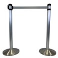 thumbnail image 1 of DBJ Satin Finish Crowd Control Stanchion Posts with 200cm Retractable Belt (2-Pack), 1 of 4