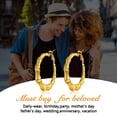 thumbnail image 4 of U7 Large Big Hoop Earring for Women Stainless Steel Gold Plated Bamboo Earrings 40mm Christmas Anniversary Gift for Mother Wife, 4 of 8