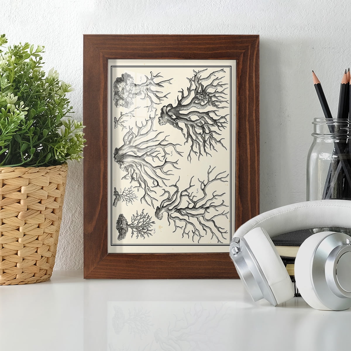 Aegean Collection III -Framed Print w/glass-Chestnut