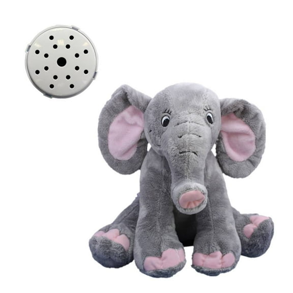 Trunks the Elephant 16 inch Plush Toy with Built in Recorder Device Soft Stuffed Animal for Kids