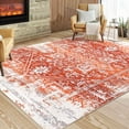 thumbnail image 3 of CAROMIO Area Rugs Traditional Rug Oriental Throw Rug Stain Resistant Rugs for Living Room Bedroom Non-Slip Carpet, 4' x 6' Orange, 3 of 7