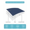 thumbnail image 5 of Quilts Twin-XL Size Bedding Set, Farmhouse Navy Blue Lightweight Quilted Comforter, Farmhouse Blue Line Striped Soft Reversible Bedspread Coverlet with Pillow Covers for All Season, 68" x 98", 5 of 7