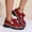 #130-Red, variant on Wowcloth British Style Round-Toe Loafers for Women - Fashion Casual Glossy Leather Lace-Up Design with Versatile Slip-On Shoes for Everyday Outfits