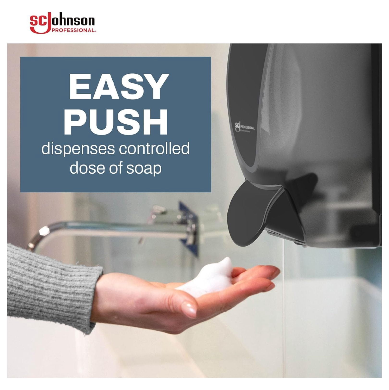 Clear Foam Soap Dispenser Kit - Wall Mount Hand Soap Dispenser with 1 Liter Refresh Foam Hand Wash - Professional Use, 33.8oz
