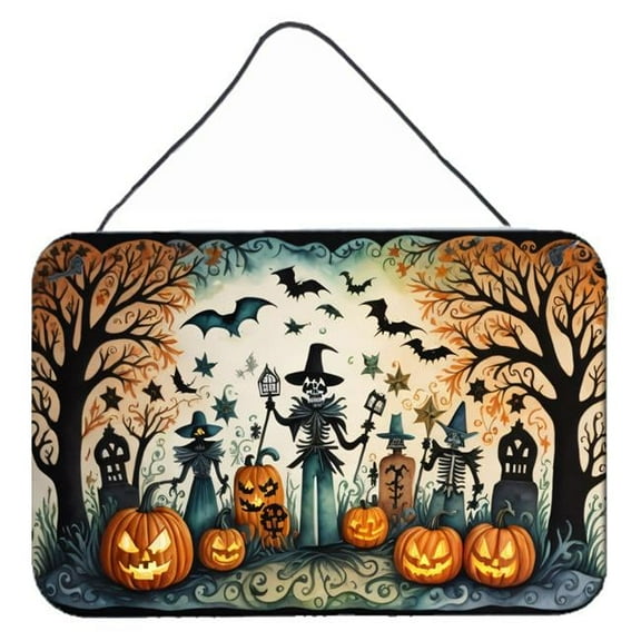 12 x 8 in. Unisex Papel Picado Skeletons Spooky Halloween Wall or Door Hanging Prints