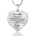 thumbnail image 1 of Collar de acero inoxidable con colgante de corazón de melocotón y llavero de amor, regalo de Navidad con personalidad, 1 of 6
