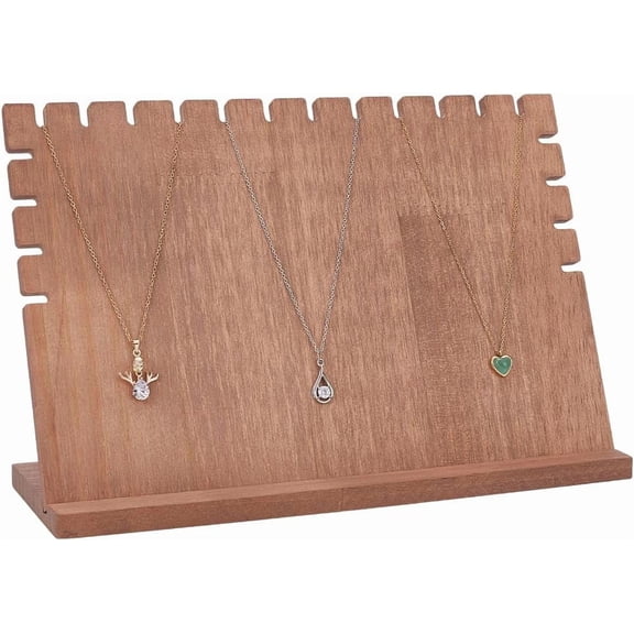 Wooden Necklace Holder Stand Wood Pendants Jewely Display Stands Portable Necklaces Display Storage forMultiple Necklaces Jewelry Organizer Holder