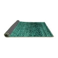 thumbnail image 2 of Ahgly Company Indoor Round Abstract Turquoise Blue Modern Area Rugs, 7' Round, 2 of 4