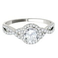 thumbnail image 2 of Aonejewelry 0.50 Carat Halo Diamond Engagement Ring 14K Solid White Gold, 2 of 4