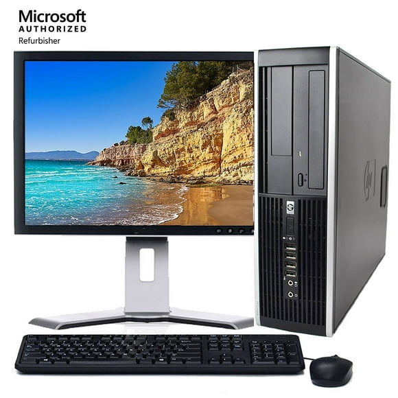 "Restored HP Elite/Pro Windows 10 Pro SFF Desktop Computer Intel Core i5 3.1GHz Processor 8GB RAM 500GB HD Wi-fi with a 19"" LCD Monitor Keyboard and Mouse - PC (Refurbished)"