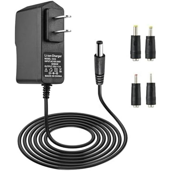 15V 1A~1.5A Adapter Charger Charging Cable Cord for Peak 450A 500A 600A 800A 1000A Auto Battery Booster Jump Starter, Compatible Beatit,Tacklife,Gooloo & More Portable Car Jump Starter