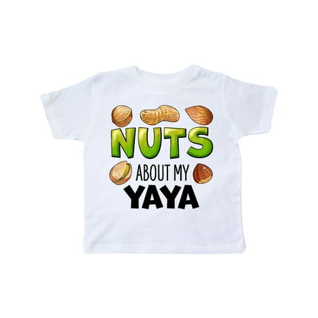 

Inktastic Nuts About My Yaya Peanut Almond Pistachio Gift Toddler Boy or Toddler Girl T-Shirt