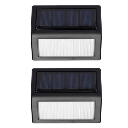 

2PCS Ladder Illumination Lamp Outdoor Solar Powered Wall Mounted Lamp with Light Sensing Waterproof Stairs Lamp for Ladder Stairs Outdoor