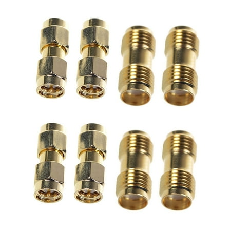 6 Pcs SMA Male to SMA Male Plug  6 Pcs SMA Female to SMA Female Jack Coaxial Adapter Connector