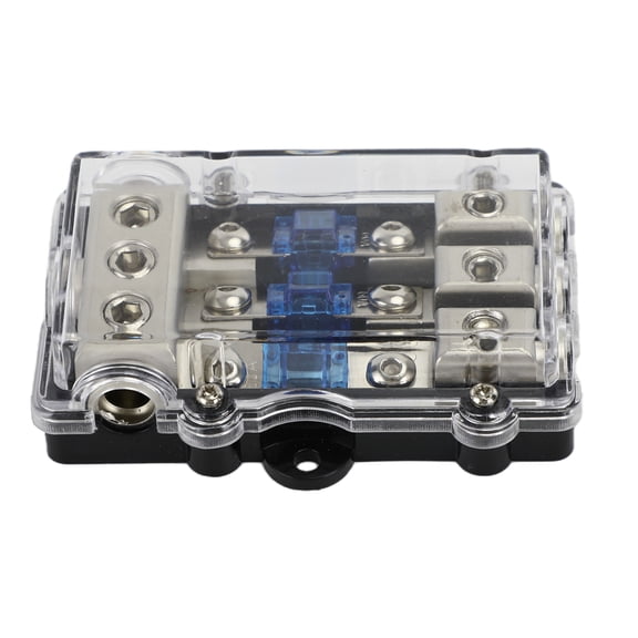 Motor Genic 3 Way Car Mini ANL Blade Fuse Holder Stereo Audio 2 4 8 Gauge Distribution Block
