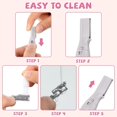 thumbnail image 4 of CHOK Electric Eyebrow Trimmer Eyebrow Hair Remover   Electric Razor Painless Eyebrows Removal-Pink, 4 of 6