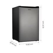 Galanz 4.3 Cu Ft Single Door Mini Fridge Stainless Steel Look - compact, Energy-efficient refrigerator ideal for dorms, offices, and small spaces