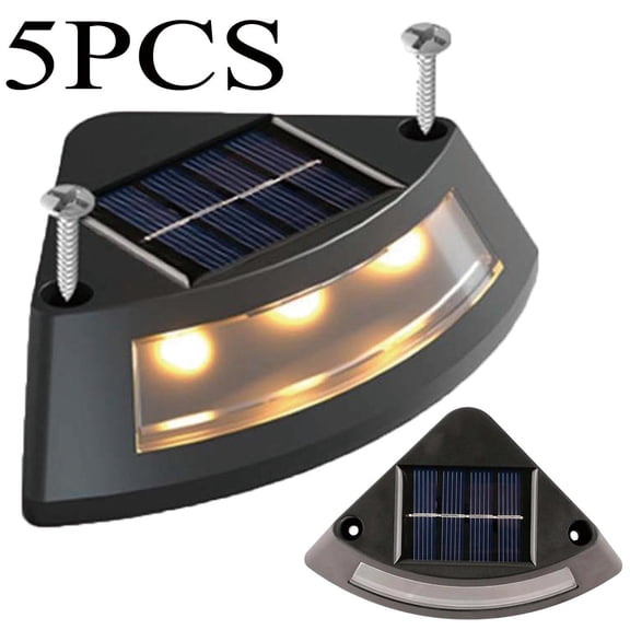 Solar Stair Lights Outdoor Waterproof,Solar Lights For Steps,Outdoor Stair Lights,Solar Stair Lights,Solar Step Lights For Outside,Front Porch Decor(Warm 5pcs 4.48*3.14*2.91in)from ANMUYUM