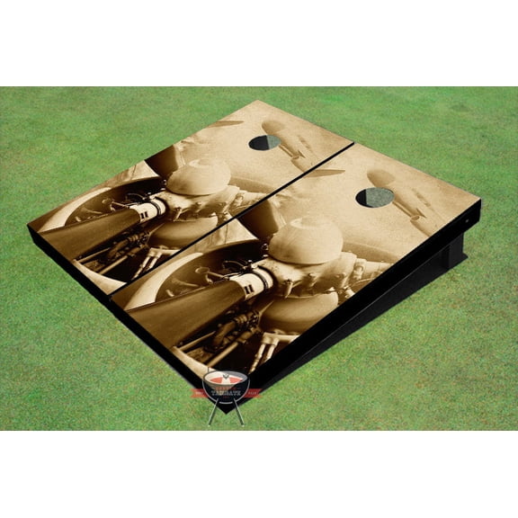 Retro Plane 1 Theme Cornhole Boards