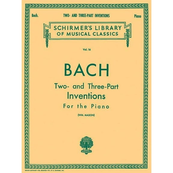 30 Two- And Three-Part Inventions: Schirmer Library of Classics Volume 16 Piano Solo, (Paperback)
