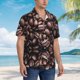 thumbnail image 3 of Balery Coffee Bean Camisas hawaianas de manga corta para hombre, camisas playeras de corte holgado, camisas de vacaciones con botones,Small, 3 of 7