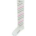thumbnail image 2 of Extra Soft Small/Medium Colorful Compression Socks, Moderate/Medium Graduated Compression 15-20 mmHg. Therapeutic, Occupational, Travel & Flight Knee-High Hosiery. Stylish Colors: Candy Cane Swirl, 2 of 3
