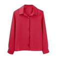 thumbnail image 6 of Womens Button Down Blouse! Comdrip Button Down Shirts for Women Wrinkle Resistance Dress Shirts for Women Long Sleeve Work formal Blouses Tops Blouses for Women Business Casual Red XL, 6 of 9