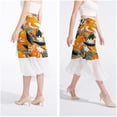 thumbnail image 4 of Tangerine Stylish Chiffon Beach Skirt Summer Dress with Polyester Straps, 4 of 6