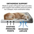 thumbnail image 5 of FurHaven Pet Products Luxe Fur & Performance Linen Orthopedic Sofa Pet Bed for Dogs & Cats - Charcoal, Medium, 5 of 13