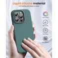 thumbnail image 3 of KOMI Designed for iPhone 16 Pro Max Case,Shockproof Liquid Silicone Protective Phone Case with Soft Anti-Scratch Microfiber Lining Ultra Slim Drop Protection Phone Cover 6.9 inch Forest Green, 3 of 5