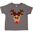 thumbnail image 3 of Inktastic Cute Girl Reindeer with Buffalo Plaid Bow Boys or Girls Toddler T-Shirt, 3 of 5